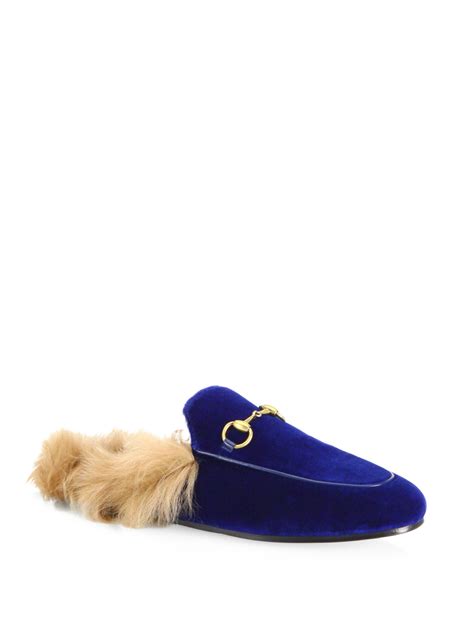 gucci mules vintage|gucci velvet mules with fur.